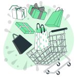 shopping-cart-with-bags-gifts-concept-illustration_114360-18775