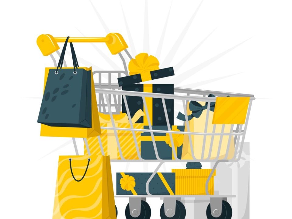 cart-with-bags-gifts-concept-illustration_114360-17698